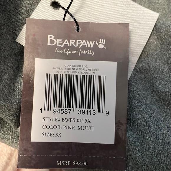 BearPaw 2-Piece Baby It’s Cold Outside Pajama Set Fleece Pants Size 3X - Picture 3 of 9